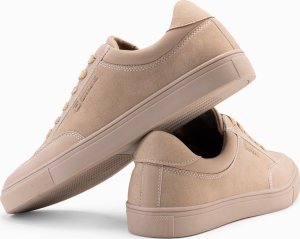 Monochromatyczne buty męskie w stylu streetwearowym  piaskowe V1 OM-FOTL-0183 40 4