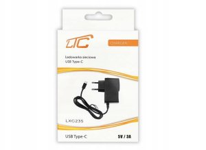Ładowarka sieciowa wtyk USB type-C 3A, quick charge, czarna 3