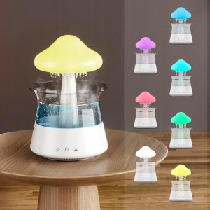 NAWIŻACZ POWIETRZA CHMURKA DESZCZ AROMATERAPIA LAMPKA NOCNA 12