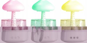 NAWIŻACZ POWIETRZA CHMURKA DESZCZ AROMATERAPIA LAMPKA NOCNA 13