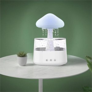 NAWIŻACZ POWIETRZA CHMURKA DESZCZ AROMATERAPIA LAMPKA NOCNA 4