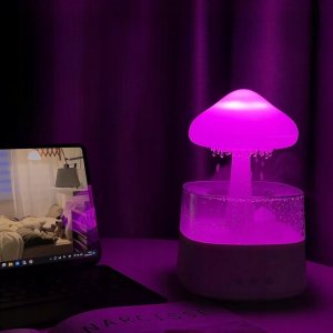 NAWIŻACZ POWIETRZA CHMURKA DESZCZ AROMATERAPIA LAMPKA NOCNA 6