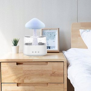 NAWIŻACZ POWIETRZA CHMURKA DESZCZ AROMATERAPIA LAMPKA NOCNA 8