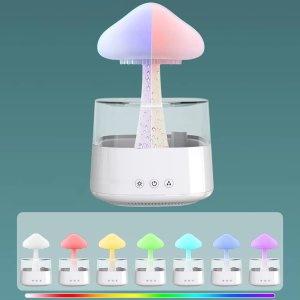 NAWIŻACZ POWIETRZA CHMURKA DESZCZ AROMATERAPIA LAMPKA NOCNA 9