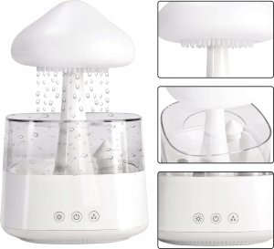 NAWIŻACZ POWIETRZA CHMURKA DESZCZ AROMATERAPIA LAMPKA NOCNA 10