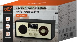 Radio przenośne Brda FM/BT/USB akum.2200mAh,10W,ładowanie indukcyjne telefonu,czarno-złote 8
