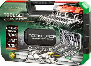 Zestaw narzędzi 216+6el. 1/4", 3/8", 1/2" (8-22mm) 3