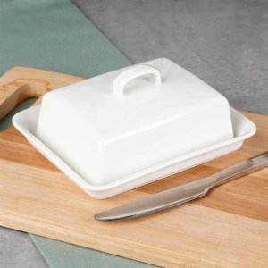 MASELNICZKA MASELNICA CERAMICZNA BIAŁA 139680 3