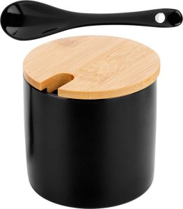 CUKIERNICA CUKIERNICZKA CERAMICZNA Z ŁYŻECZKĄ CZARNA 139681 5