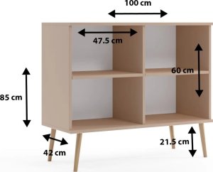 Komoda LEBEL z drzwiczkami 100cm machiato MELIMEBLE 6