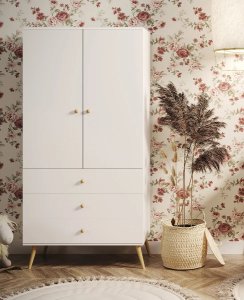 Szafa LEBEL z szufladami 3SZ 100cm biała mat MELIMEBLE 1