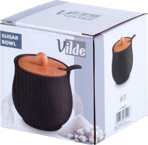 CUKIERNICA CUKIERNICZKA CERAMICZNA Z ŁYŻECZKĄ CZARNA 139683 6