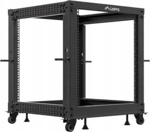 OPEN RACK 19" 12U 600X600-1100 REGULOWANY CZARNY LANBERG 1
