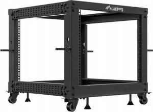 OPEN RACK 19" 9U 600X600-1100 REGULOWANY CZARNY LANBERG 1