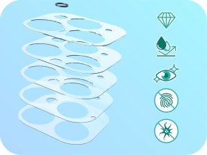 3-PAK Szkło Na Aparat Do Apple iPhone 11 Pro (Hartowane, Na Obiektyw, 9H) 5