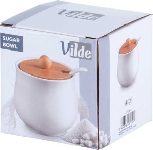 CUKIERNICA CUKIERNICZKA CERAMICZNA Z ŁYŻECZKĄ BIAŁA 139684 6