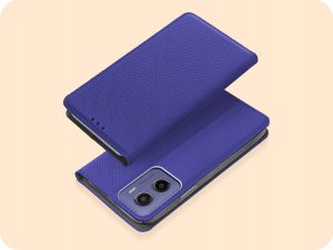 Hello Case ETUI Z KLAPKĄ DO MOTOROLA MOTO E15 / G05 / G15 GRANATOWE MAGNETYCZNE KABURA 2
