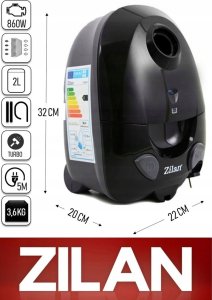 ODKURZACZ ZILAN WORKOWY ZILAN MEGA MOC 2L 860W AKCESORIA TURBO XXL 8