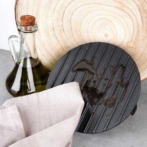 ŻELIWNA PRASKA DO GRILLOWANIA BURGERÓW STEKÓW MIĘSA 259702 5