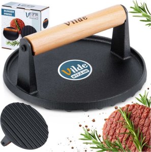 ŻELIWNA PRASKA DO GRILLOWANIA BURGERÓW STEKÓW MIĘSA 259702 8