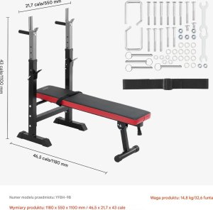 Ławka do ćwiczeń siłowych i inwersyjnych składana idealna do domowego treningu 2