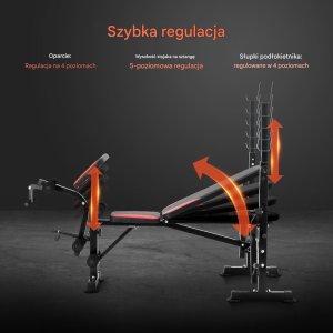 Ławka do ćwiczeń siłowych i inwersyjnych składana do domowego treningu 4
