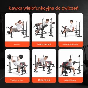Ławka do ćwiczeń siłowych i inwersyjnych składana do domowego treningu 6