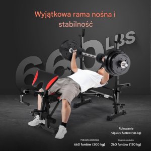 Ławka do ćwiczeń siłowych i inwersyjnych składana do domowego treningu 7
