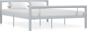 Rama Łóżka, Szaro-Biała, Metalowa, 120 X 200 Cm 1