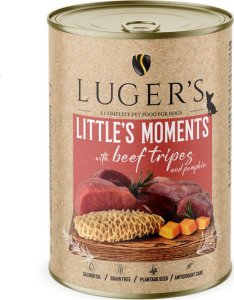 Karma mokra dla psów małych ras Luger's Little's Moments z żołądkami wołowymi i dynią 400 g 1