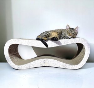 Mruu&Pruu Drapak dla kota szary beton mega LEON | 78x28x24 cm | MruuPruu 9