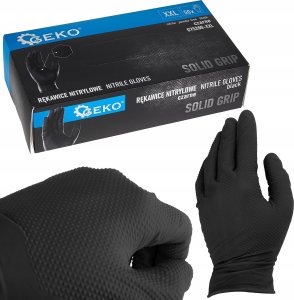 Rękawice nitrylowe SOLID GRIP 50szt. r. XXL czarne (10) 1