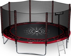 NeoSport Trampolina ogrodowa 14ft/435cm z siatką zewnętrzną i drabinką 10