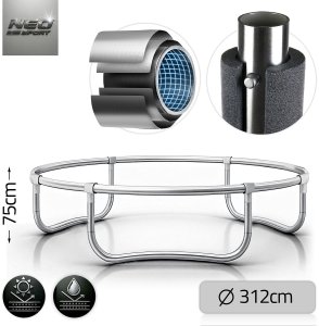 NeoSport Trampolina ogrodowa 10ft/312cm z siatką zewnętrzną i drabinką 4