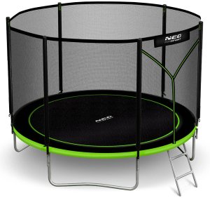 Trampolina ogrodowa Neo-Sport NeoSport Trampolina ogrodowa 10ft/312cm z siatką zewnętrzną i drabinką 2