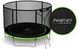 Trampolina ogrodowa Neo-Sport NeoSport Trampolina ogrodowa 10ft/312cm z siatką zewnętrzną i drabinką 3