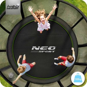Trampolina ogrodowa Neo-Sport NeoSport Trampolina ogrodowa 10ft/312cm z siatką zewnętrzną i drabinką 5