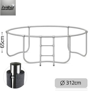 Trampolina ogrodowa Neo-Sport NeoSport Trampolina ogrodowa 10ft/312cm z siatką zewnętrzną i drabinką 12