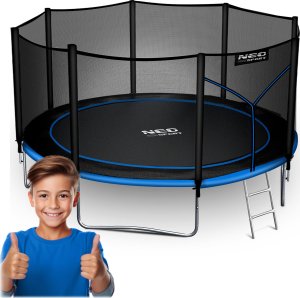 NeoSport Trampolina ogrodowa 12ft/374cm z siatką zewnętrzną i drabinką 1