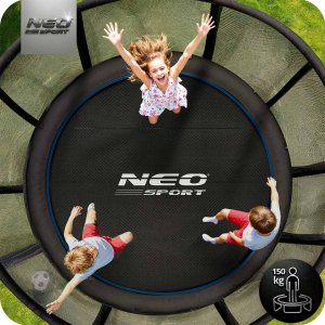 Trampolina ogrodowa Neo-Sport NeoSport Trampolina ogrodowa 13ft/404cm z siatką zewnętrzną i drabinką 2