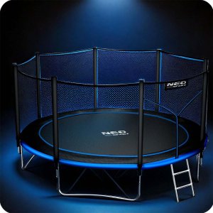 NeoSport Trampolina ogrodowa 14ft/435cm z siatką zewnętrzną i drabinką 5