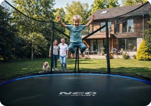 NeoSport Trampolina ogrodowa 14ft/435cm z siatką zewnętrzną i drabinką 6