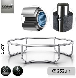 NeoSport Trampolina ogrodowa 8ft/252cm z siatką zewnętrzną i drabinką 4