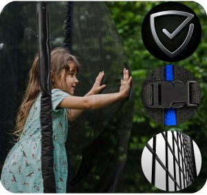 NeoSport Trampolina ogrodowa 8ft/252cm z siatką zewnętrzną i drabinką 10