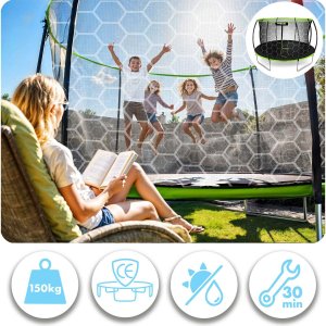 Trampolina ogrodowa NEO SPORT NeoSport Trampolina ogrodowa profilowana 14ft/435cm z siatką wewnętrzną 7