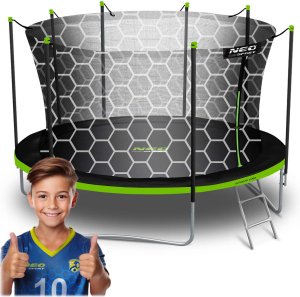 Trampolina ogrodowa NEO SPORT NeoSport Trampolina ogrodowa 14ft/435cm z siatką wewnętrzną i drabinką 14