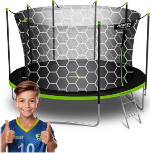 NeoSport Trampolina ogrodowa 13ft/404cm z siatką wewnętrzną i drabinką 1