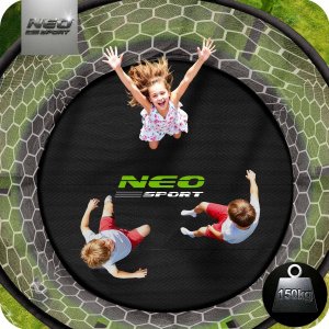 Trampolina ogrodowa Neo-Sport NeoSport Trampolina ogrodowa 13ft/404cm z siatką wewnętrzną i drabinką 3