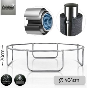 Trampolina ogrodowa Neo-Sport NeoSport Trampolina ogrodowa 13ft/404cm z siatką wewnętrzną i drabinką 8