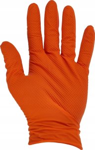 Rękawice nitrylowe SOLID GRIP 50szt. r. XXL pomarańczowe (10) 3